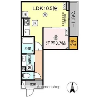 セレスティア東尾久【1階】の間取り