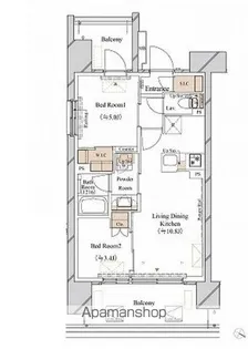 ブランシエスタ新丸子リバーフロント【7階】の間取り