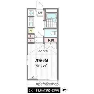 チェレステ松風【203号室】の間取り