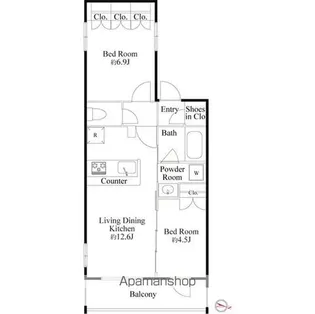 ラ・ミアカーサ東中野【5階】の間取り