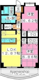 プレミール拾六町【8階】の間取り