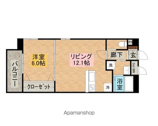 Y’SスクエアⅡ【401号室】の間取り