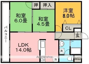 サンフォレスト【304.号室】の間取り
