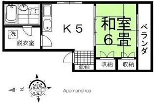 シャトーAKI【203号室】の間取り