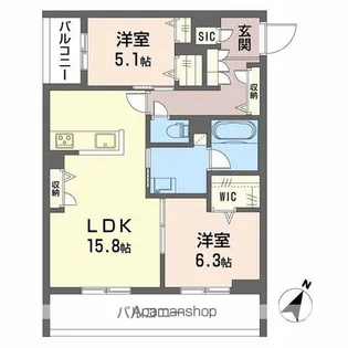 EcrageTakasu【2階】の間取り