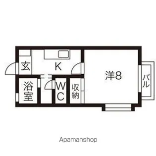 グリシーヌ【103号室】の間取り