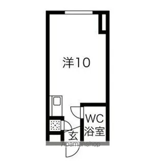 パークコート中の島【407号室】の間取り