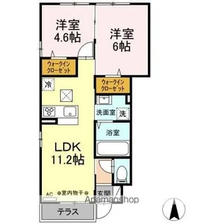 メゾンK.クローバー【1階】の間取り