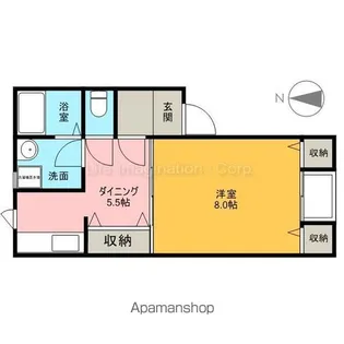 ESハイツ2番館【1階】の間取り