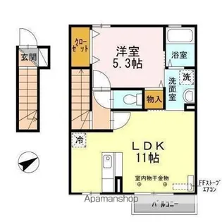 ベル コリーヌ B【2階】の間取り