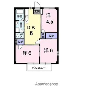 マリンシティSHIODA A【1階】の間取り