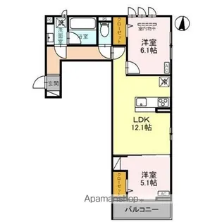 リヴェール・パルコ【2階】の間取り