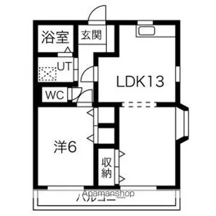 サンピュア長沼【1階】の間取り