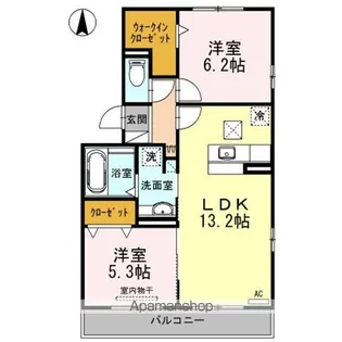 プルミエⅢ A棟【1階】の間取り