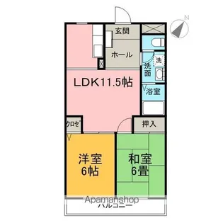 ソシア藤沢【2階】の間取り