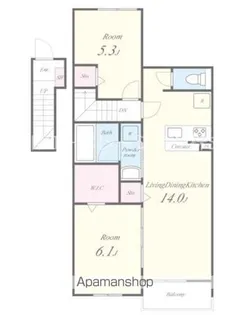 アーサー住之江【2階】の間取り