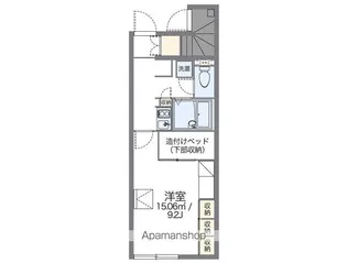 レオパレスヌーヴォグラン二本松【104号室】の間取り