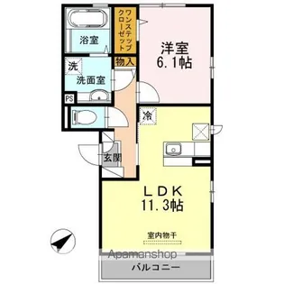 ソッリエーヴォ【105号室】の間取り