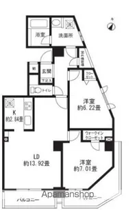 レジディア三軒茶屋Ⅱ【6階】の間取り