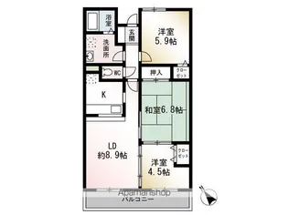 エクセレント鶴巻【2階】の間取り