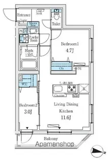 プライムブリス中野富士見町Ⅰ【3階】の間取り