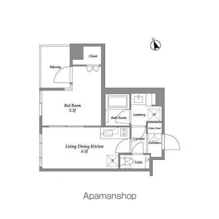 ENETIAL代官山【6階】の間取り