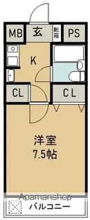 シティコート新浜【210号室】の間取り