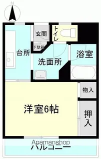 フラワーフィールドマンション【317号室】の間取り