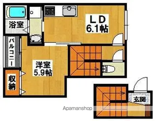 アドニスコート堺【202号室号室】の間取り