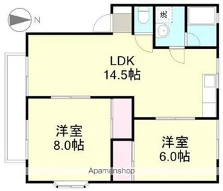 ロイヤルハイネス A棟【202号室】の間取り