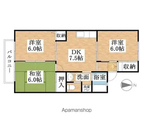 ハイツ・ドゥエル【2階】の間取り