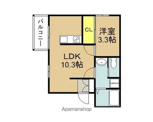 Patina姪浜(パティーナ姪浜)【3階】の間取り