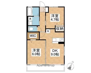 メルヴェーユ【102号室】の間取り