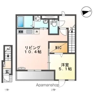 ポニョ・コンフィート【2階】の間取り