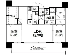 エンクレスト天神AVANT【11階】の間取り