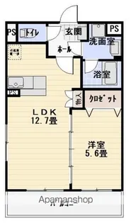 ローゼンフェルト【202号室】の間取り