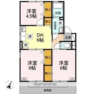 クレセント女池 B【1階】の間取り