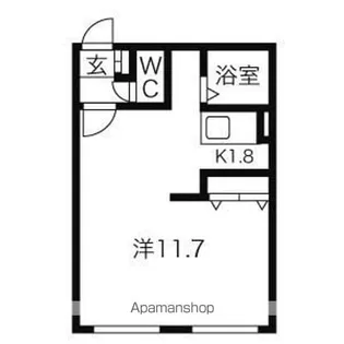 スパシエルクス平岸97&98【97102号室】の間取り