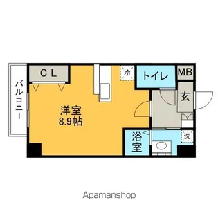 アーバンフラッツ天神東Ⅰ【1003号室】の間取り