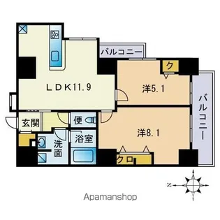 エムレジデンス渋谷神泉【16階】の間取り