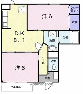ブロッサムⅠ【1階】の間取り