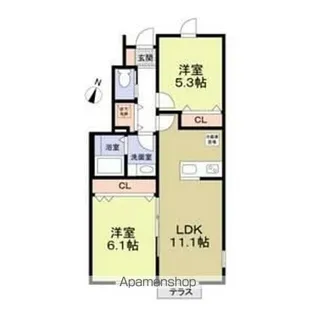 フォレストVI【1階】の間取り