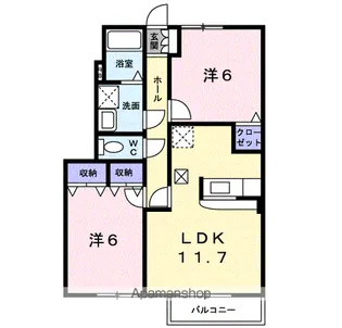 ヴィラ榎本【1階】の間取り