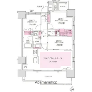 ディームス木場【6階】の間取り