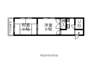 ハイツリトル大和【1階】の間取り