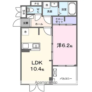 プルメリア【3階】の間取り
