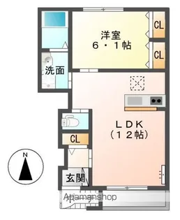 フランシーズ(FRANCHISE)【1階】の間取り