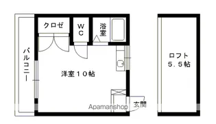 エレガンス西田【202号室】の間取り