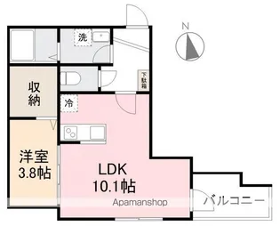 MOVE栗林【2階】の間取り