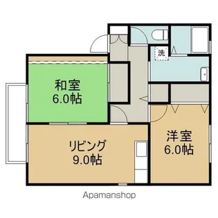 アンリキャトルB【102号室】の間取り